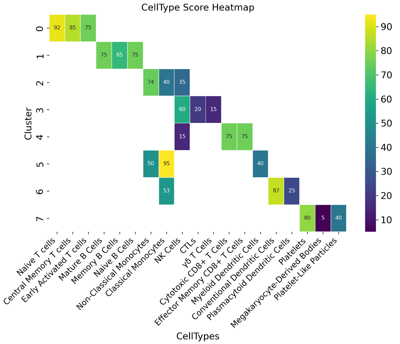 score cluster
